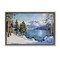 Stupell Industries Winter Mountain Lake Floating Frame, design by Petal Prints Design